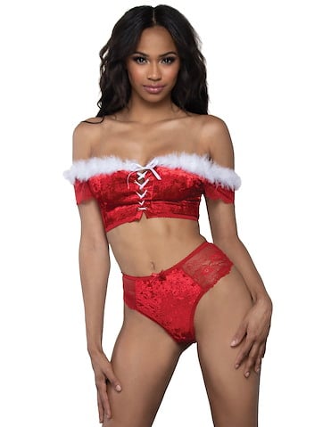 Naughty or Nice Bralette and Panty Set