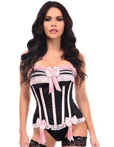 Top Drawer Steel Boned Satin Burlesque Corset